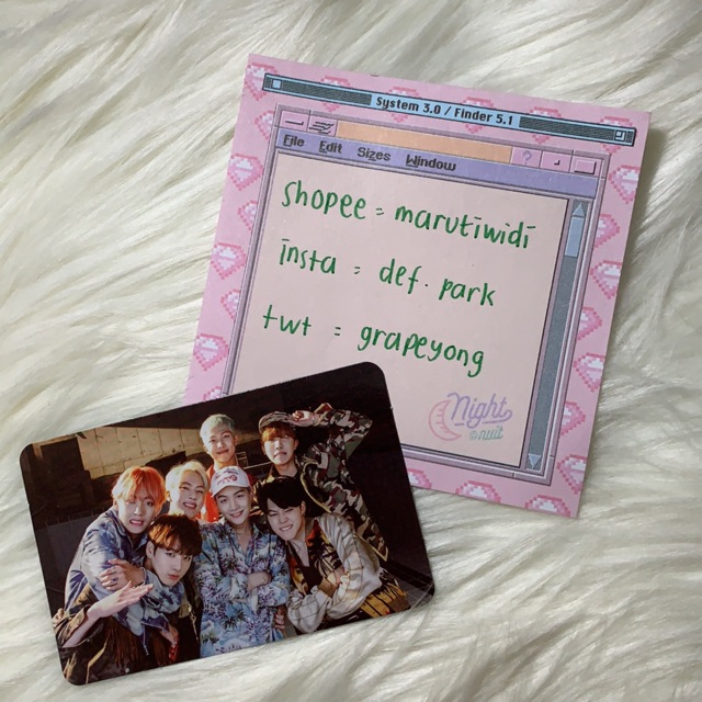 bts memories of 2016 photocard fire