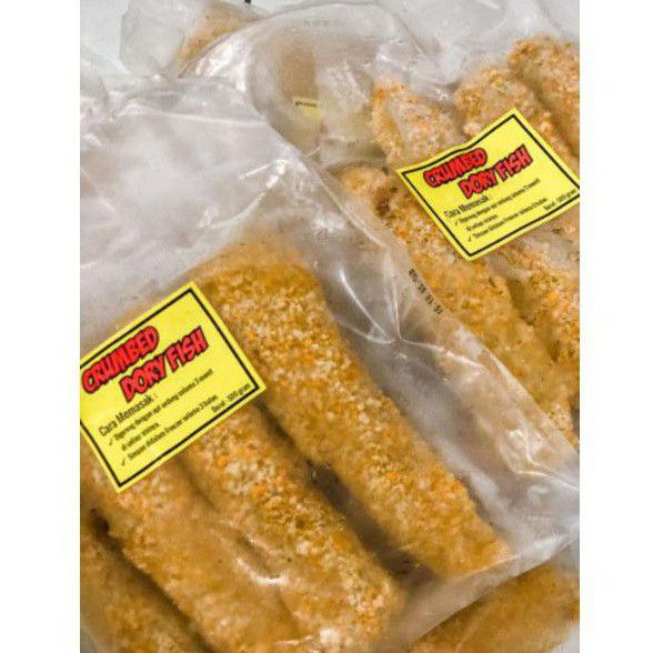 

Crumb imported premium dory fish breaded with fine bread crumb