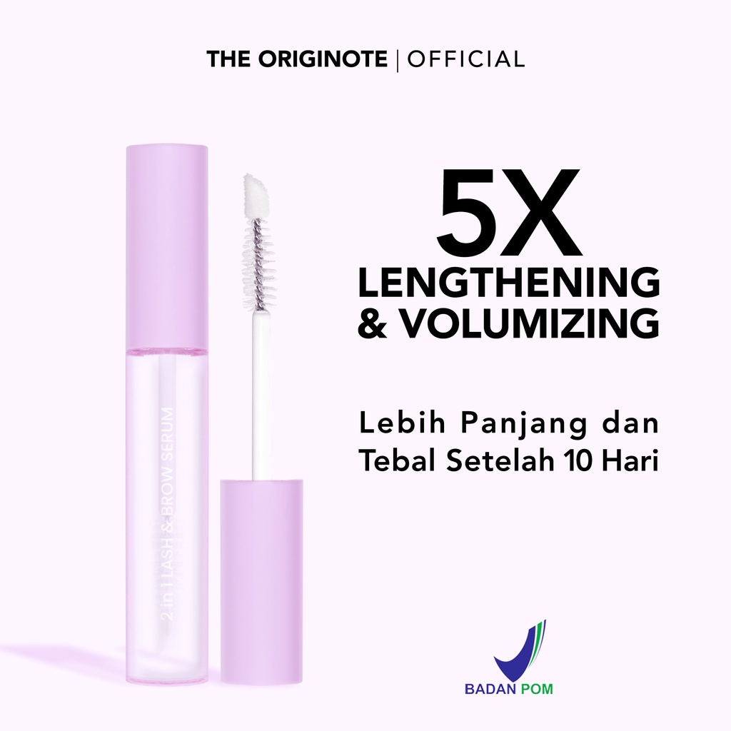 (READY) The Originote 2 in 1 Lash &amp; Brow Serum - Memanjangkan dan Meningkatkan Volume Alis dan Bulu Mata with Biotin + Peptides