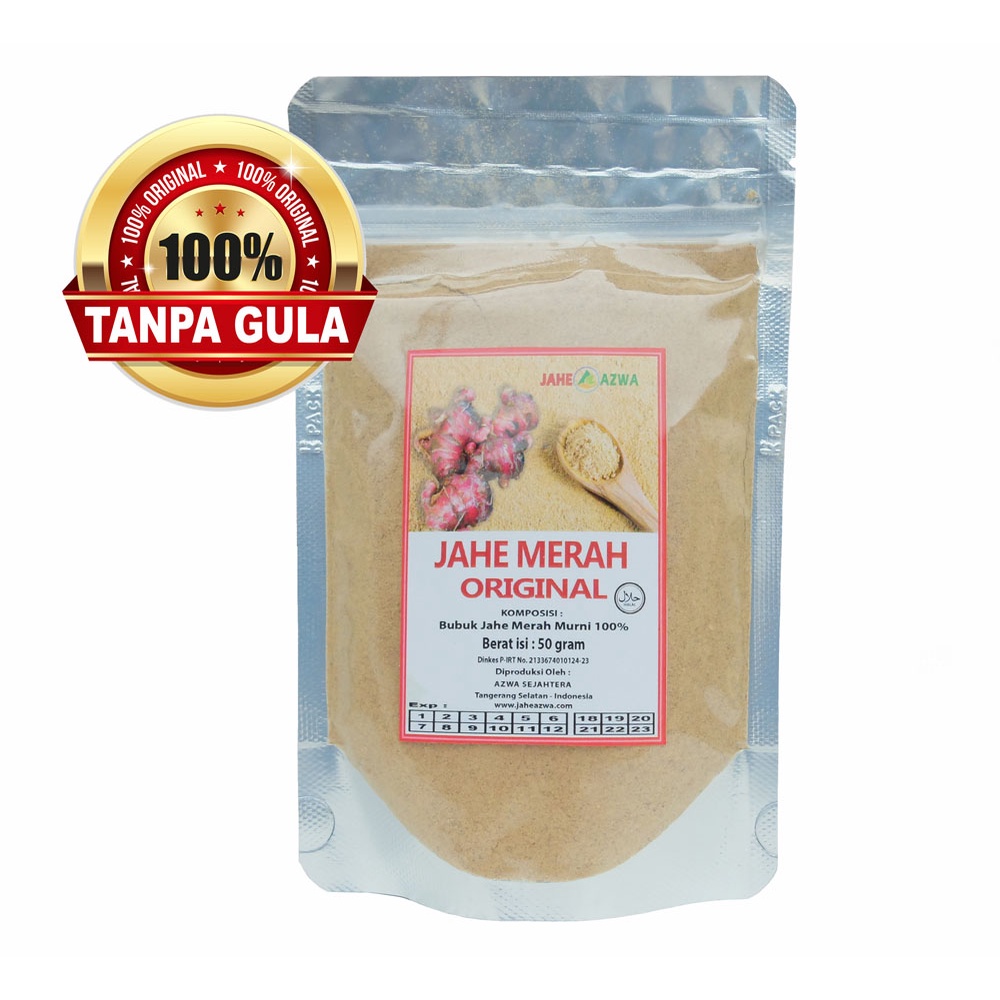 

Bubuk Jahe Merah Murni Tanpa Gula ( Original ) 50 gram