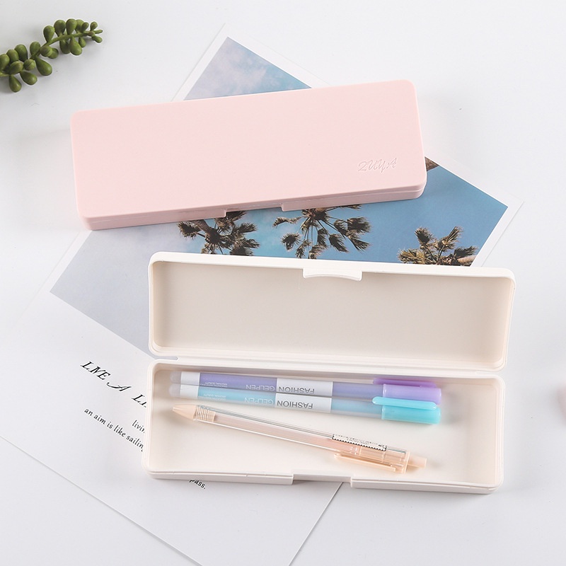 Pen Case / Tempat Pensil Simpel Polos Minimalis Warna Pastel Elegan