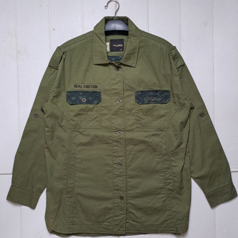 JAKET OVERSHIRT REIZ JEANS UTILITY OVERSHIRT JACKET SIZE L