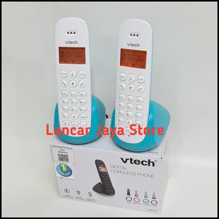 Cordless Phone/Telepon Wireless Vtech Es2510A(2 Handset) Intercom Used