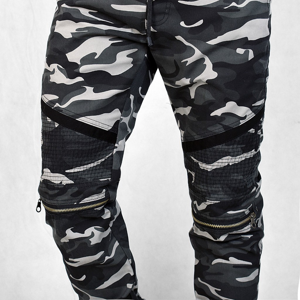 Celana Joger Jogger Camo Ziper Army Panjang Pria