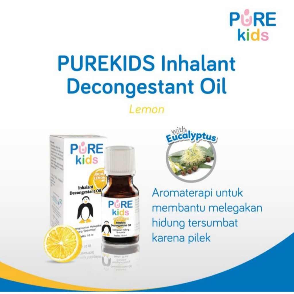 PURE KIDS Inhalant Decongestant Oil | Pelega Hidung Tersumbat | Therapy Oil Purekids