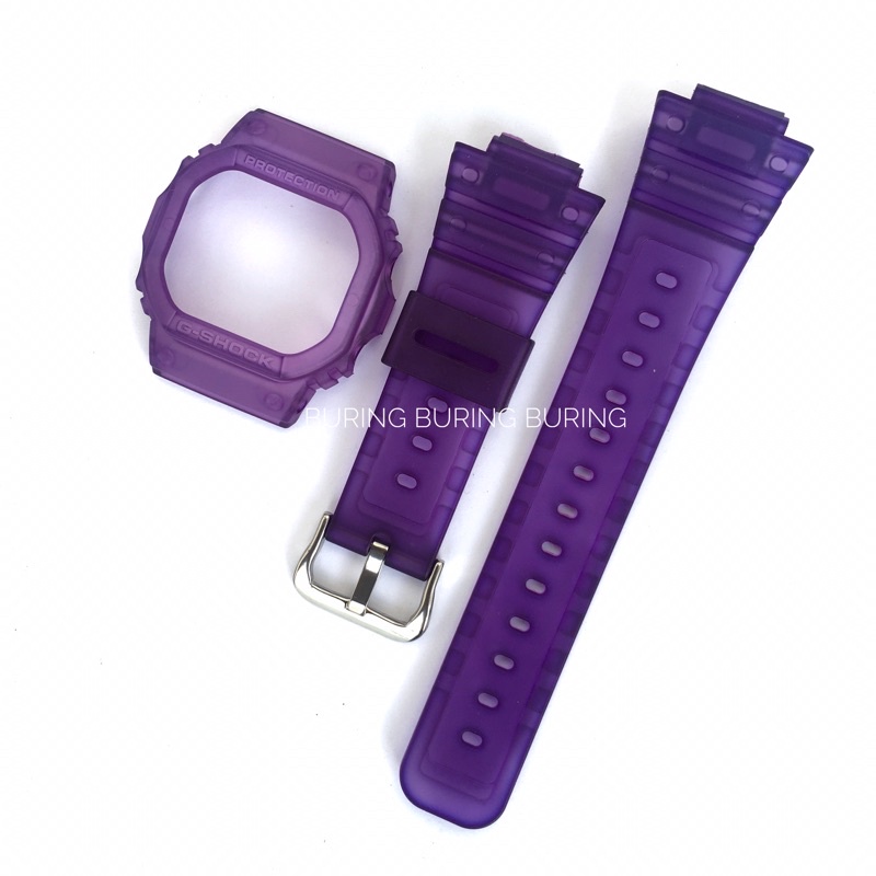 STRAP BEZEL CASIO GSHOCK DW 5600 JELLY DW 5030 GWX GRX GB 5600 PURPLE UNGU