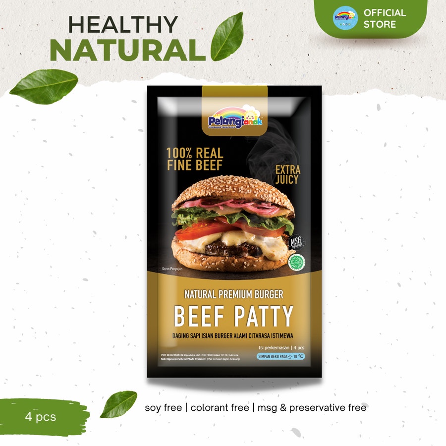 

pelangi Beef Burger non MSG non pengawet