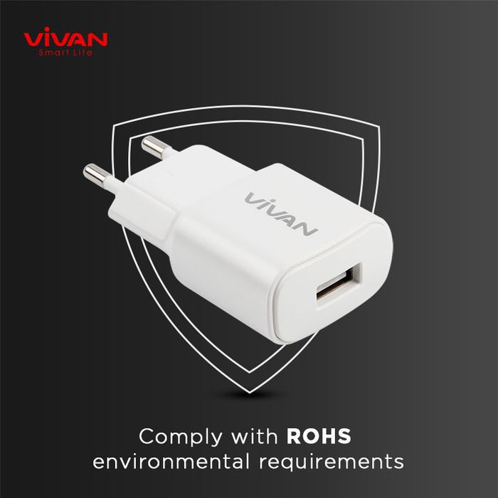 Kepala Charger Vivan Power Oval II 2A Batok Adaptor Travel Charger 1 USB 2A Original Garansi Resmi 1Tahun