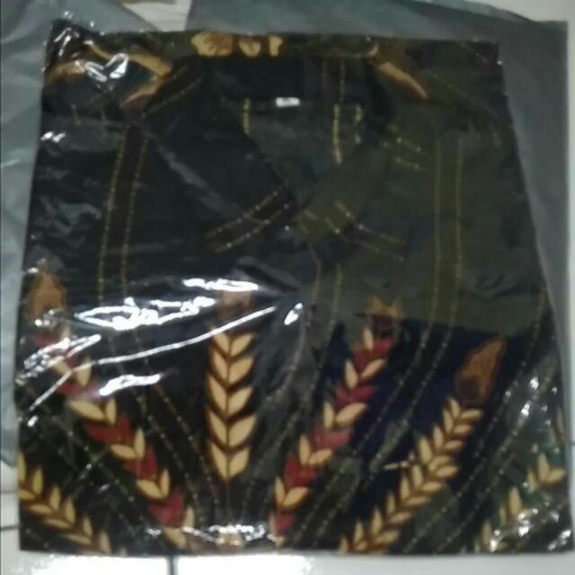 Diskon Hrb026 Kenongo Kemeja Tosca Pendek Pekalongan Padi M L Xl Sogan Tulis Halus Kemeja Bati