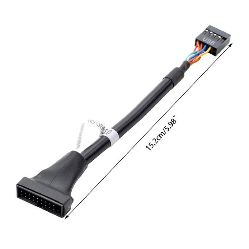 Btsg USB 3.0 19pin Male to 9pin Female Adaptor Kabel USB Papan Ibu