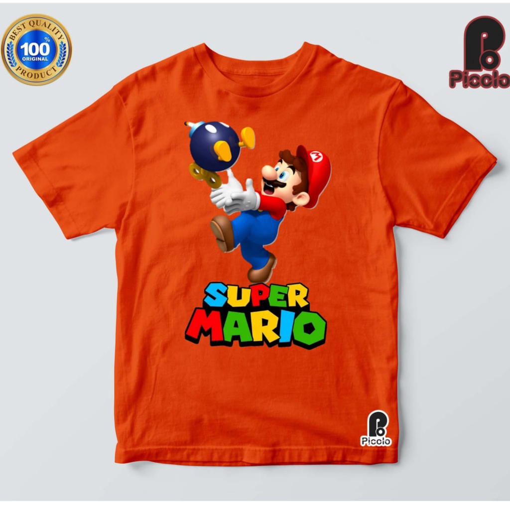 BAJU ANAK KAOS ANAK SUPER MARIO BAHAN PREMIUM