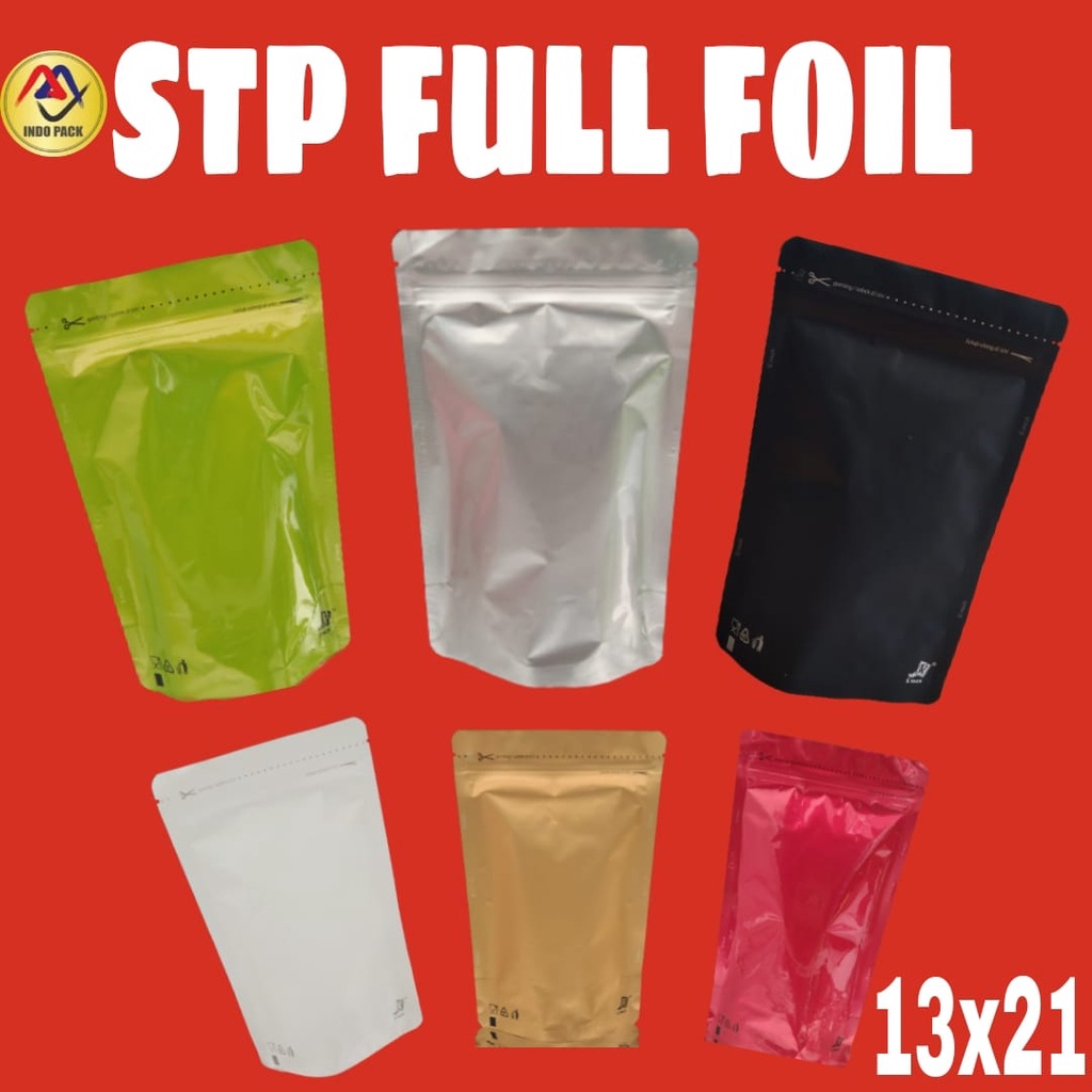 KPACK KEMASAN STANDING POUCH ALUMUNIUM FOIL 13 X 21