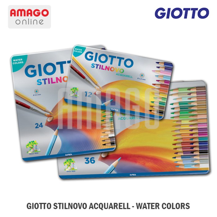 GIOTTO STILNOVO ACQUARELL - METAL BOX - 12 COLORS - 256200