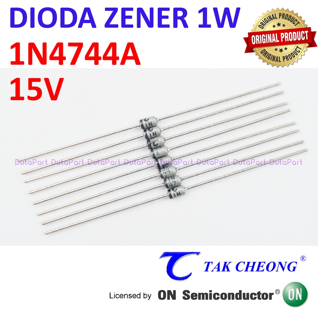 Dioda Zener 1N4744A 15V 1W ORIGINAL TC Licensed by ON SEMI 1N4744 15 V