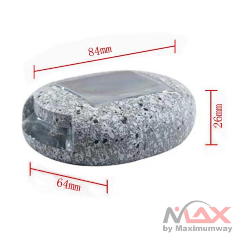 SOLLED Lampu Hias Taman LED Solar Lamp Path Light Fake Stone - GA-002 Warna Gray