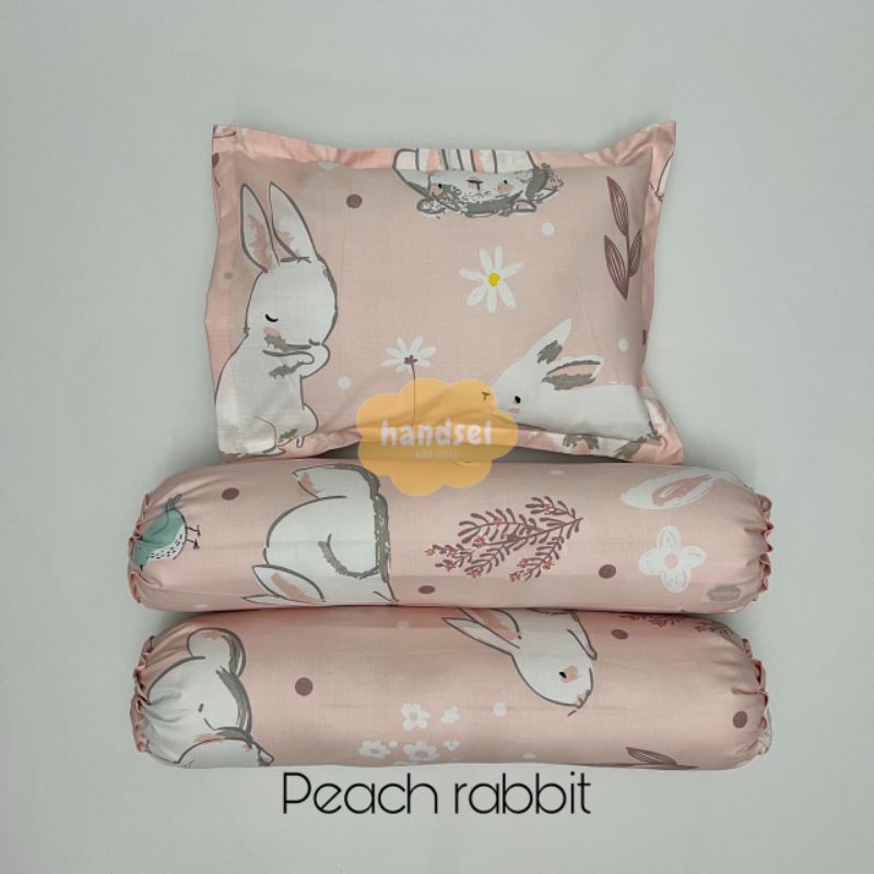 SARUNG BANTAL GULING BAYI KATUN-Peach rabbit