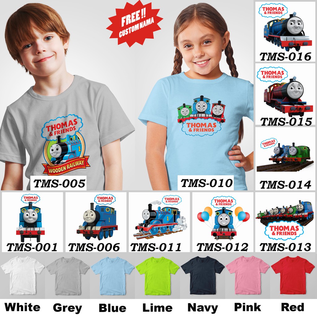 [FREE NAMA!!] Kaos Anak &amp; Family Thomas and Friends 100% COTTON PREMIUM