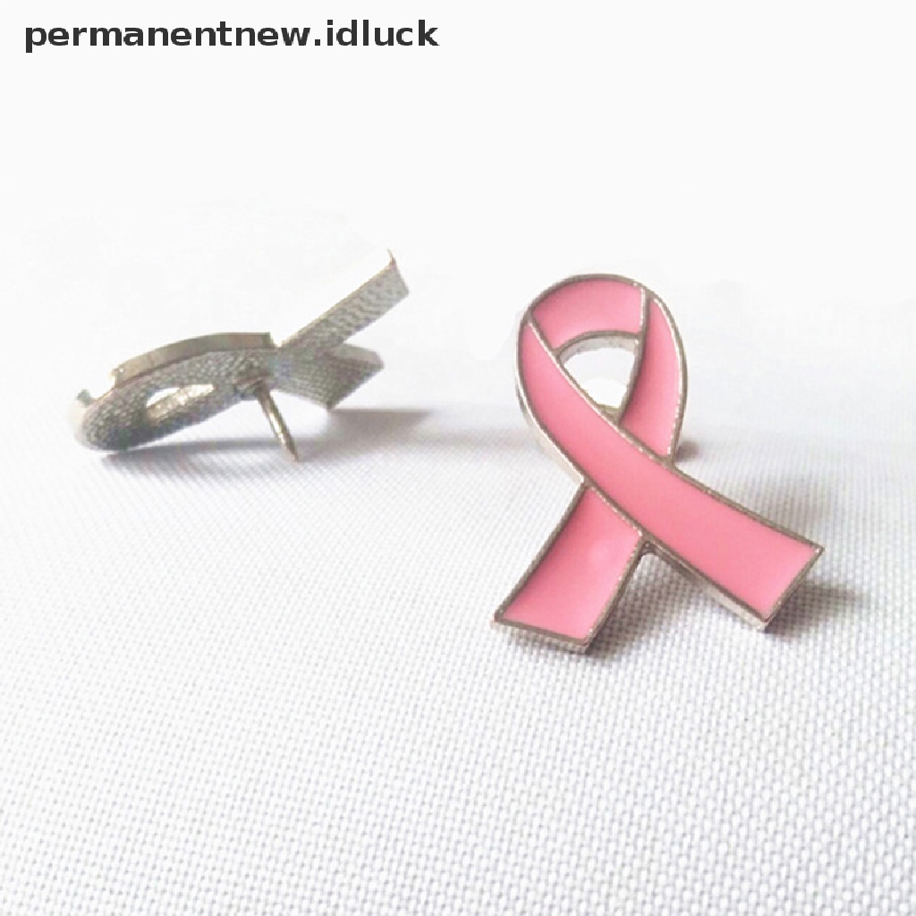 Bros Pin Enamel Bentuk Pita Hati Warna Pink Merah Ungu Untuk Hadiah