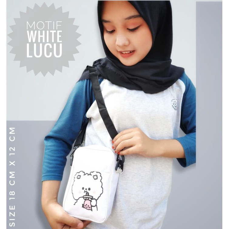 TAS SELEMPANG KECIL MOTIF CARTOON/SLINGBAG PHONE TUMBLR/POCKY SLINGBAG