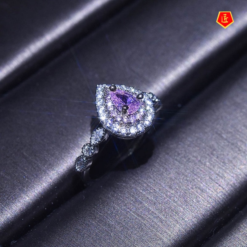 [Ready Stock]Luxury Fashion Pt950 Platinum Moissanite Square Diamond Ring