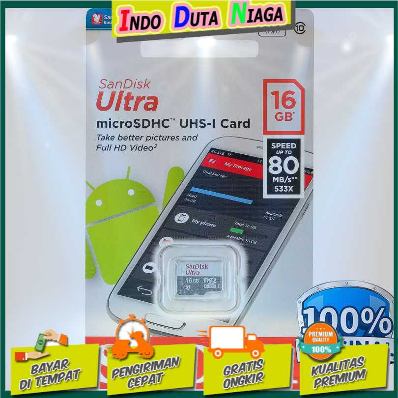 IDN TECH - SanDisk Ultra microSDHC Card UHS-I Class 10 (80MB/s)