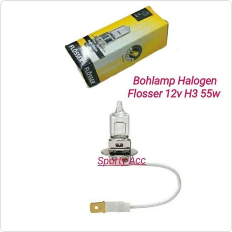 Bohlamp Halogen H3 12V 55W Merk Flosser