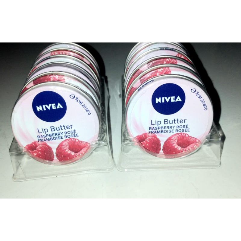 [pelembap bibir] Nivea lip butter raspberry rose,framboise rosee 16,7g