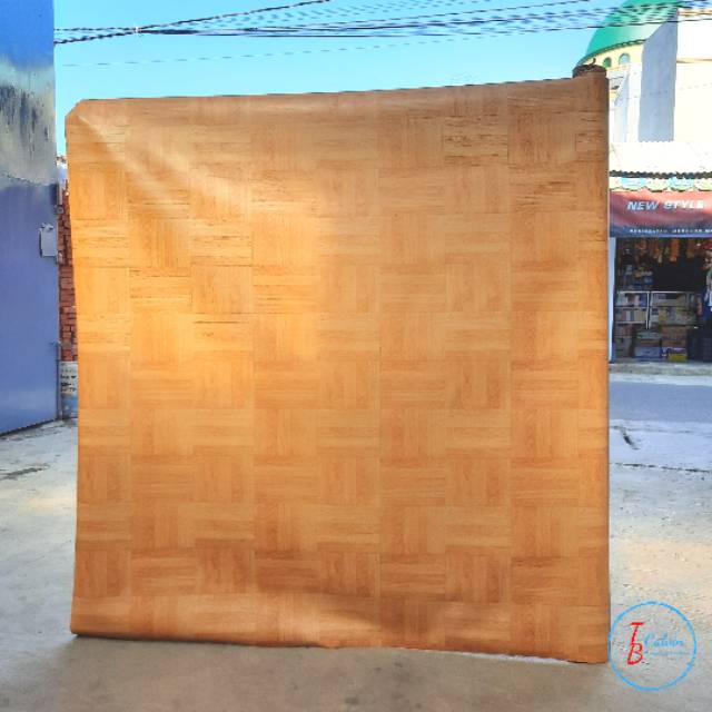 Karpet Lantai Plastik Vinyl motif kayu per roll (16 Meter)