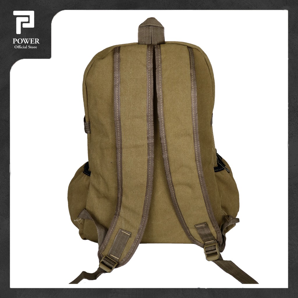 Polo Power Tas Ransel Kanvas Pria Backpack Casual Import Tas Punggung Pria Trendy Tas Polo Original