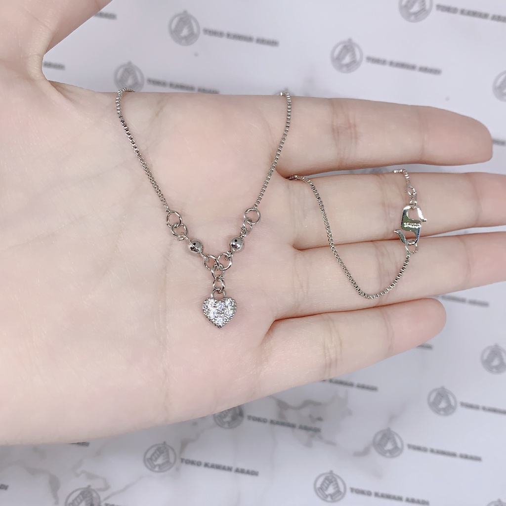 Xuping Silver Kalung Anak Perempuan Liontin Permata Mickey Mouse *16