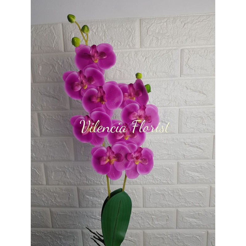 BUNGA ANGGREK ARTIFICIAL LATEX PALSU IMITASI HIAS DEKORASI/ARTIFICIAL FLOWER ORCHID LATEX 3D