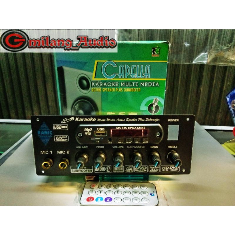 Kit aktip speaker Capella mic subwoofer MP3 player