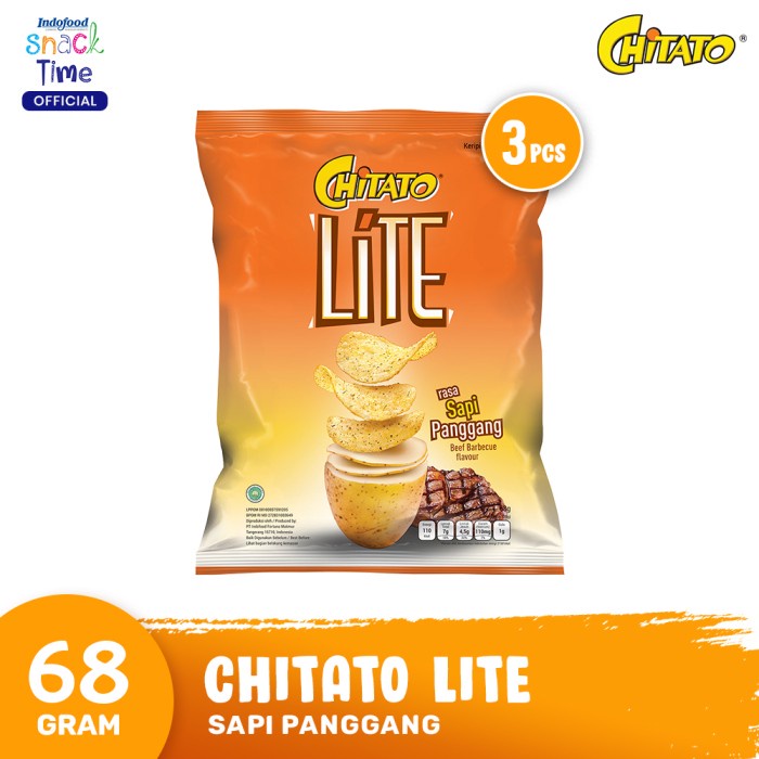 

504Oekho Chitato Lite Sapi Panggang 68 Gr - 3 Pcs 6J477iyfi