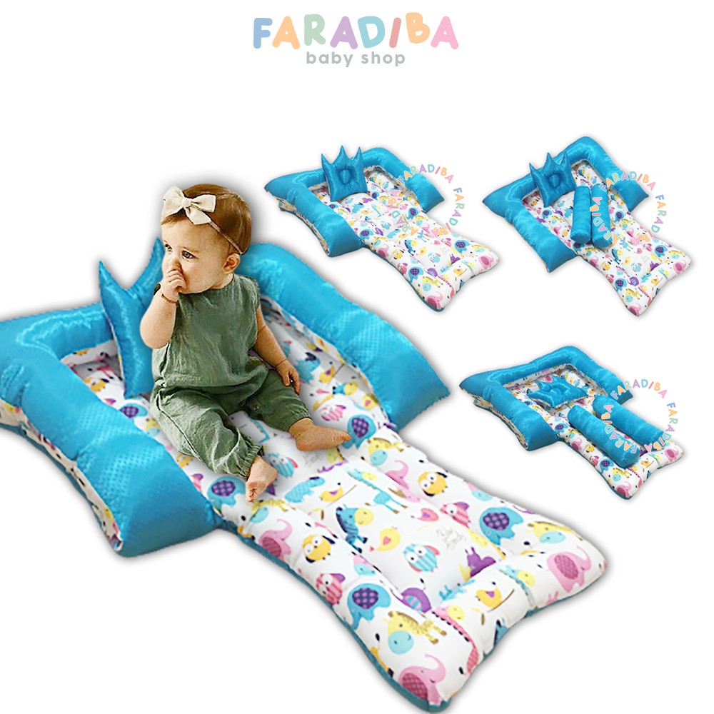 2in1 Sofabed Multifungsi FREE Bantal Guling / Kasur Sofa Alas Bayi Tempat Tidur Matras Anak Newborn 
