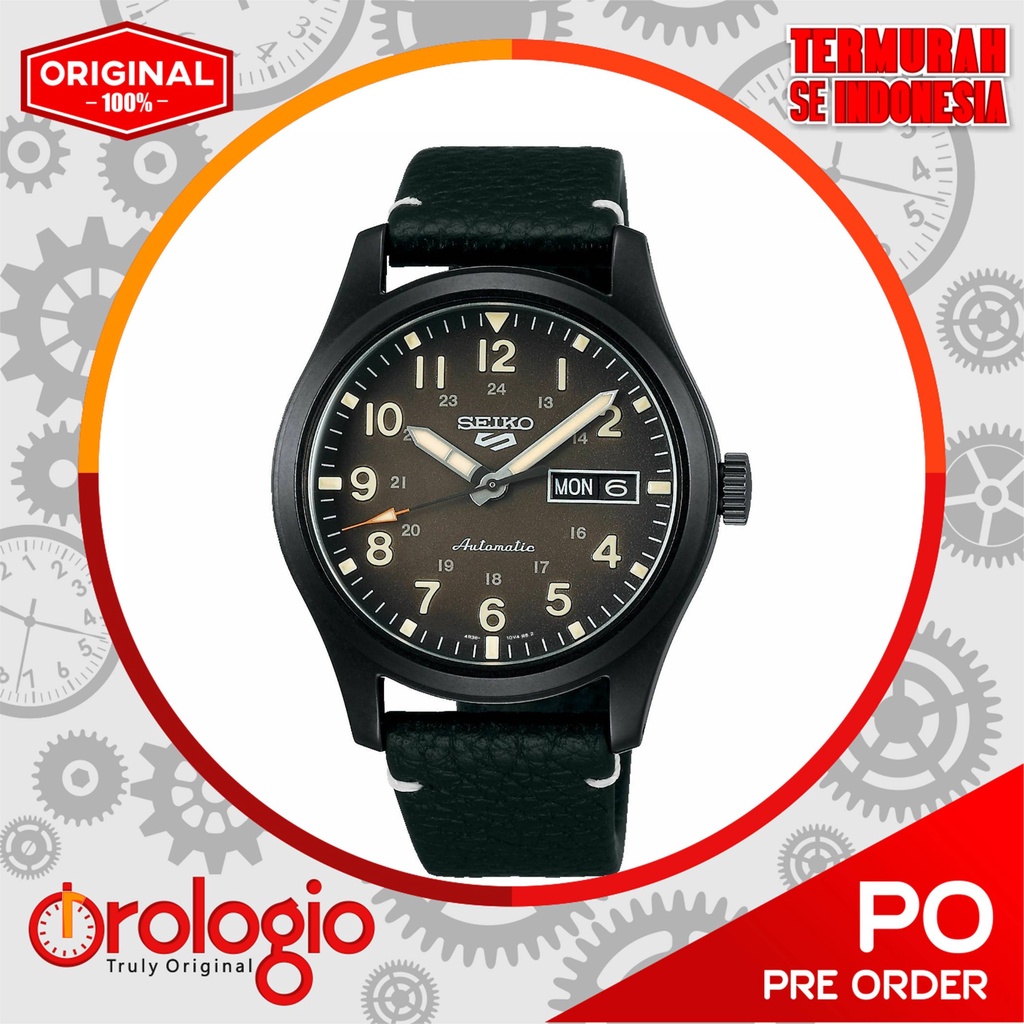 SEIKO 5 Sports SRPG41K1 Automatic Brown Dial Black Leather Strap Watch