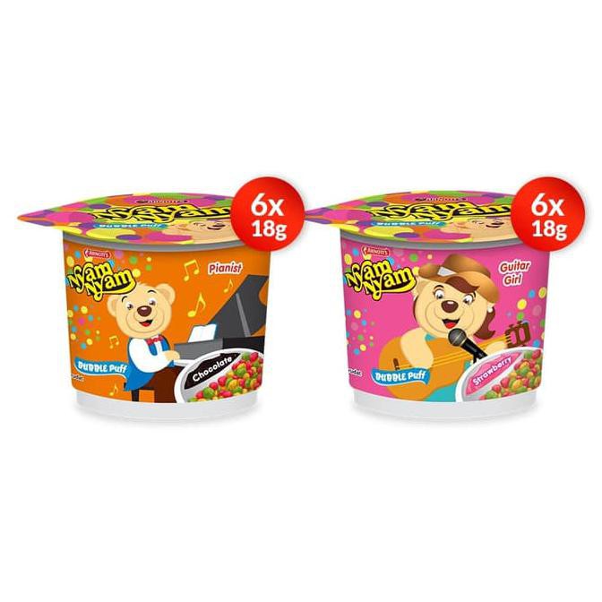 

TERMURAH Arnott's Nyam-Nyam Bubble Puff Choco & Straw BEST SELLER