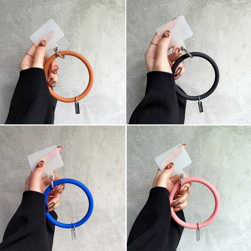 Gelang Gantungan Kunci Bentuk Lingkaran Oversized Bahan Silikon Untuk Wanita