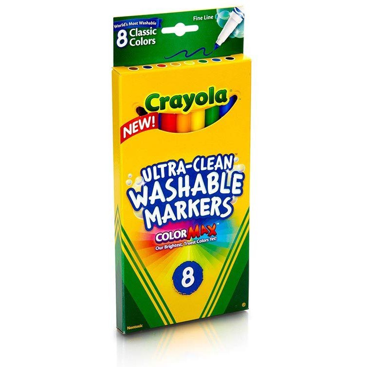 

Spidol Crayola Ultra Clean Washable Markers Isi 8 Pieces Fine Line