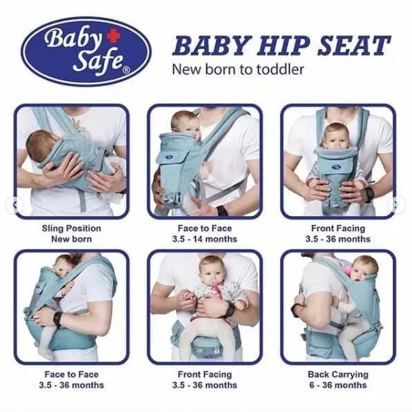 Baby Safe Carrier Baby Hip Seat New Born to Toddler BC06 / Gendongan Bayi