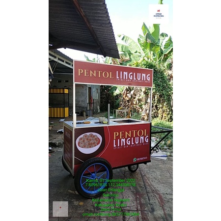 Rombong Geret Motor Rombong Aluminium Rombong murah Rombong Keliling