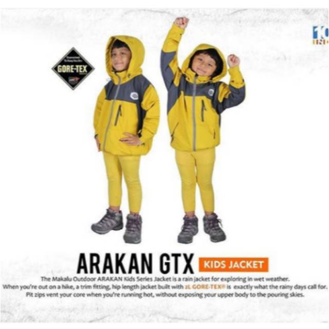 Jaket Anak waterproof Makalu Arakan GTX kids jaket gunung outdoor