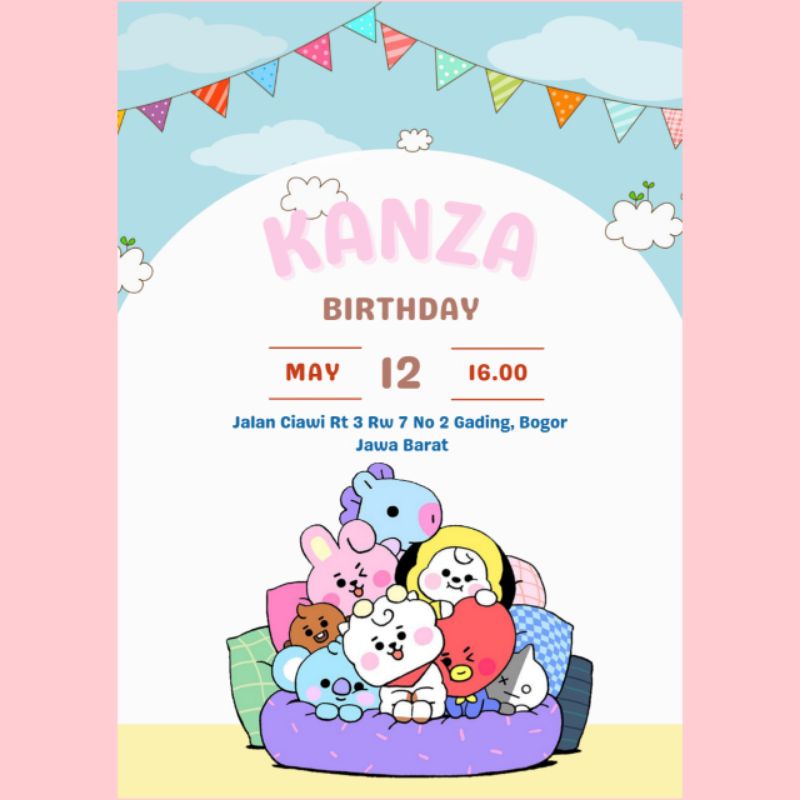 UNDANGAN DIGITAL ULANG TAHUN BT21