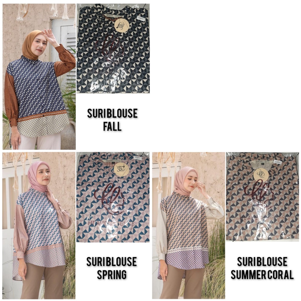 SURI BLOUSE HEAVEN LIGHTS HL SPRING PINK CORAL XS S M L XL ALHAMBRA PRAYER SET ABDA MUKENA HL SILK H