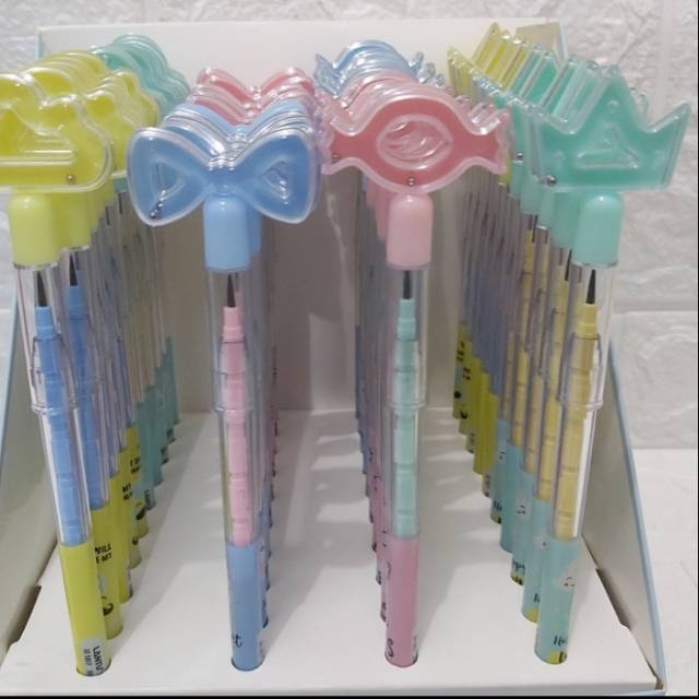 

Pensil cabut susun bentuk pita / pensil susun sambung bensia bentuk pita per pcs