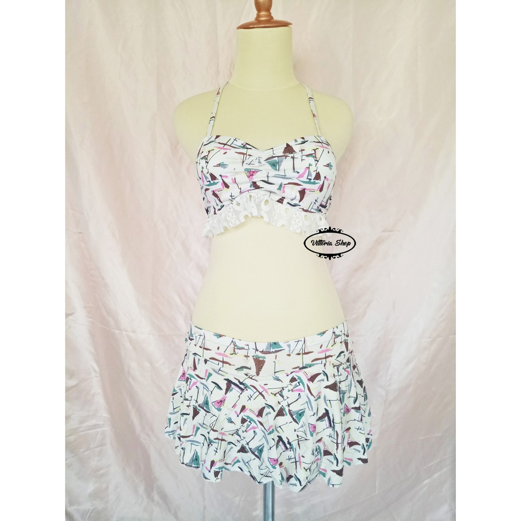 Amanda Bikini Skirt + Bikini Outer / Baju Renang Wanita Dewasa + Bikini Outer