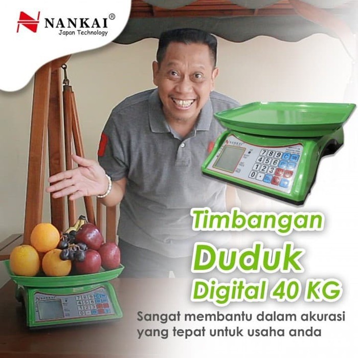 TIMBANGAN DUDUK DIGITAL 40 KG BODY PVC NANKAI