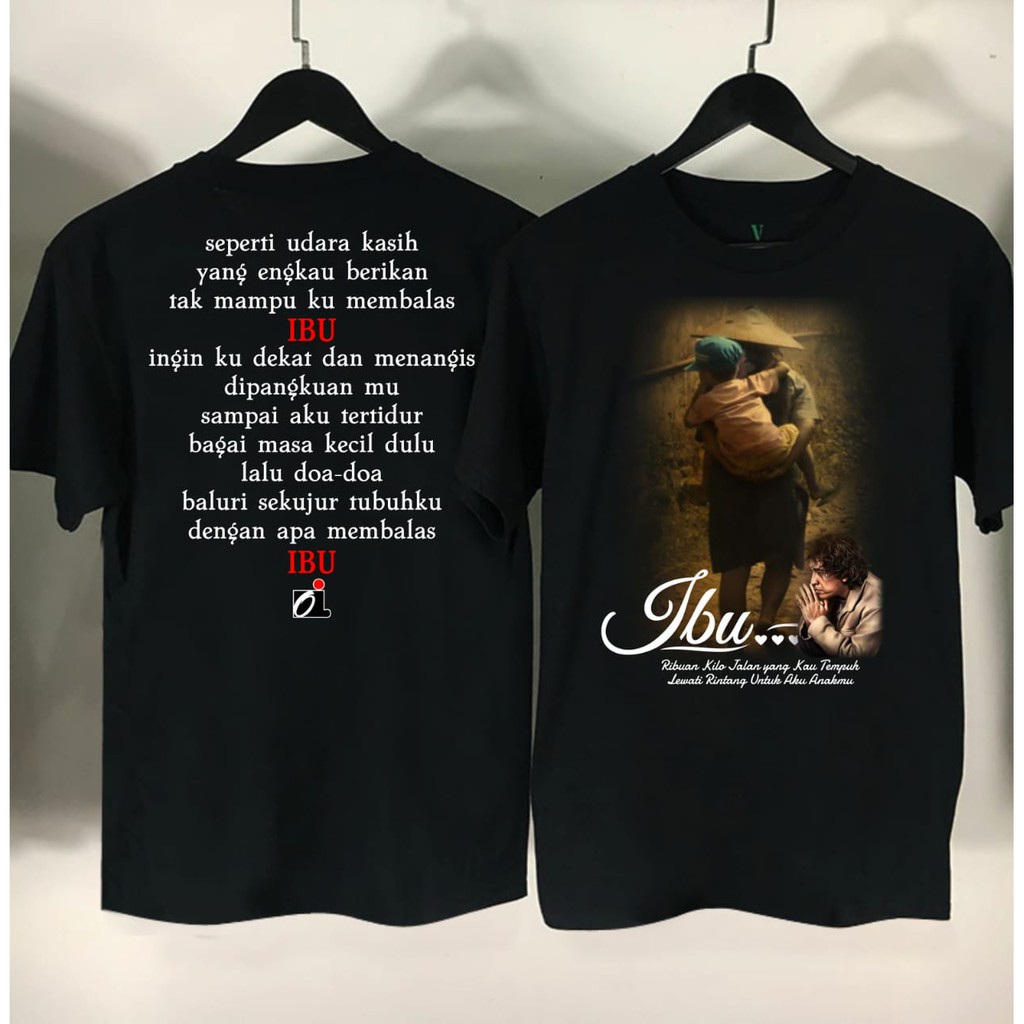 Kaos Pria Distro Iwan Fals IBU GENDONG ANAK HTM002