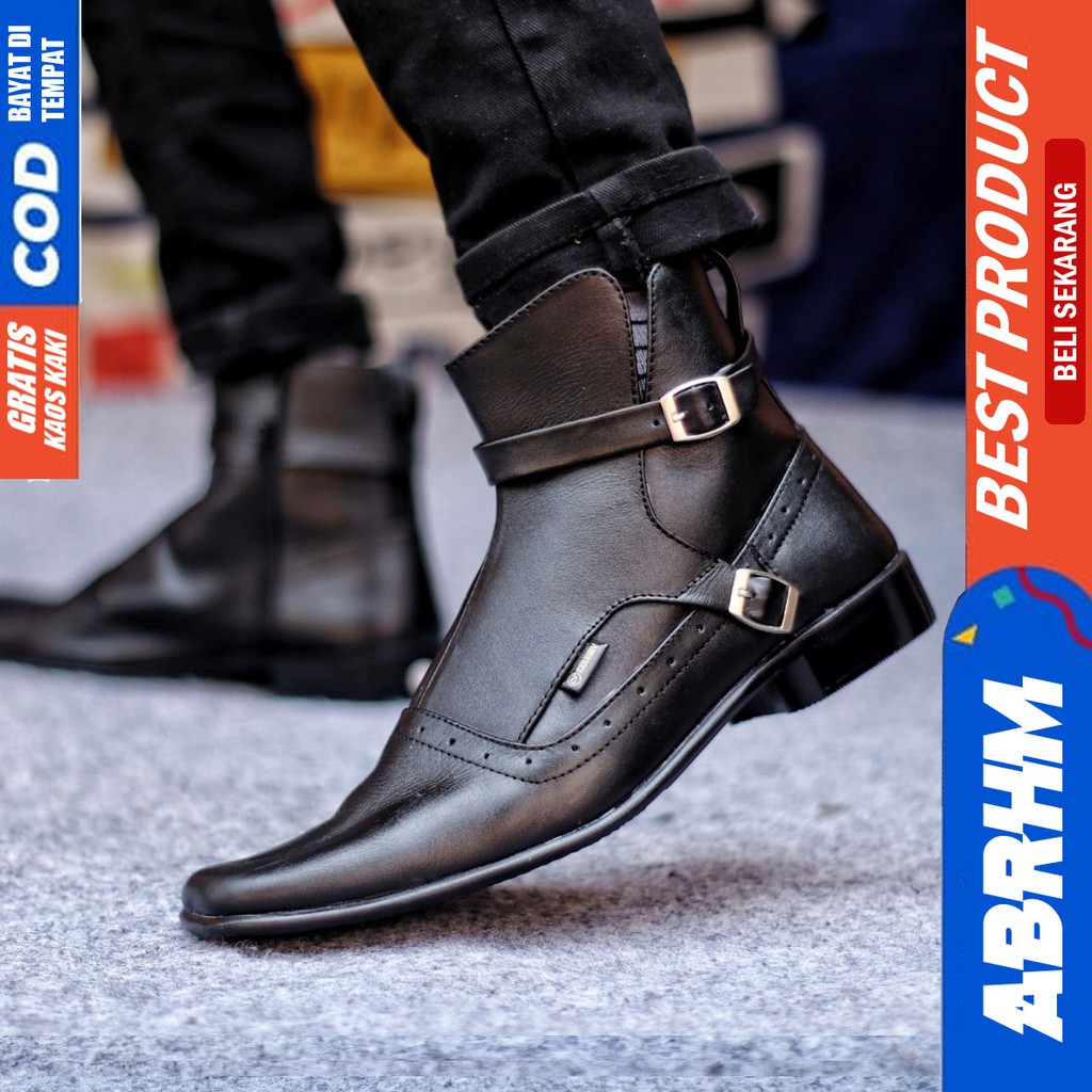 ABRHM X PACUAN Sepatu Formal Pria Sepatu Pantofel Pria Casual Sepatu Kasual Oxford Kerja Kantor Kuliah Kondangan Gaya Keren Kekinian Original Murah Terlaris