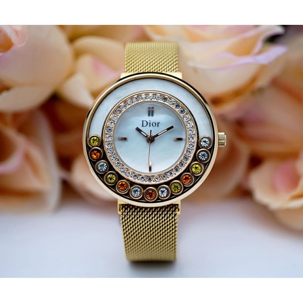 Jam Tangan Wanita Dior Tali Rantai Magnet