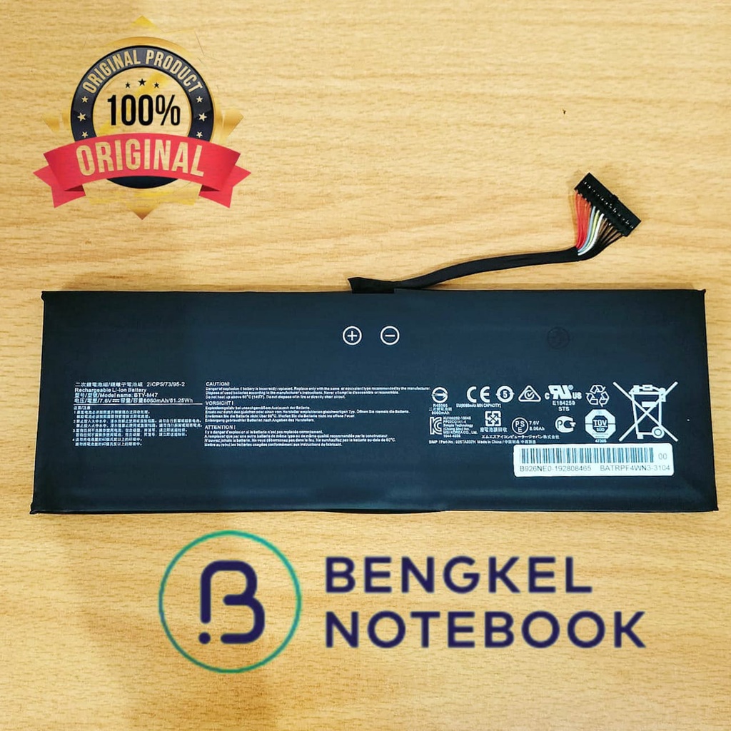 Baterai BTY-M47 MSI GS40 6QE GS43VR GS43 6QE 6QE16H11 6RE-025AU 2ICP5/73/95-2 MS-14A3 MS-14A1 7.6V